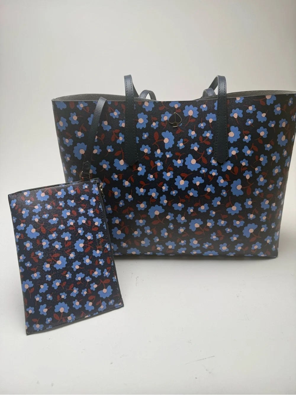 Kate Spade Blue Floral Print Tote Bag - Sleek Everyday Carry
